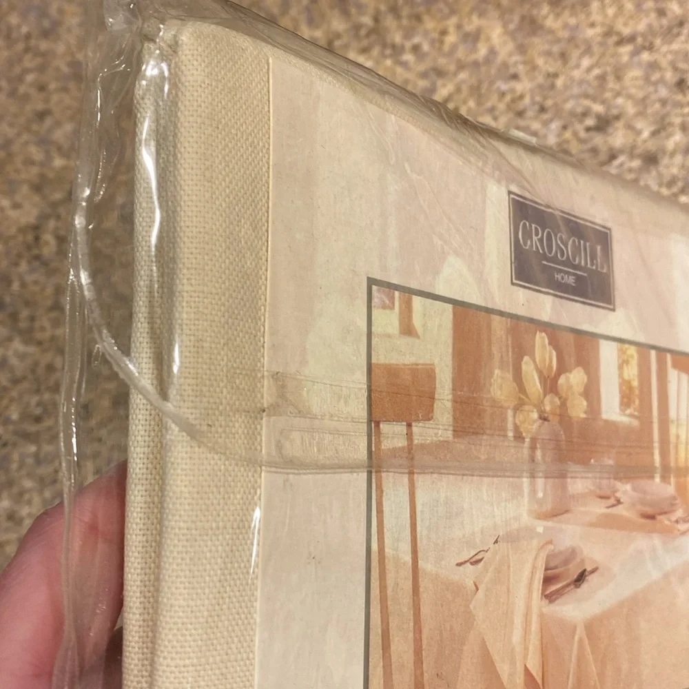 Croscill Home Fabric Tablecloth 52”x52” Square Cotton Polyester Blend Dining
